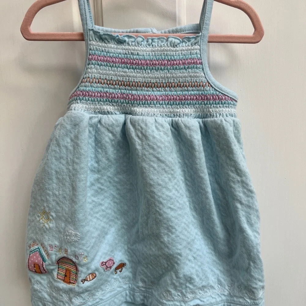 Carter’s 24M Light Blue Fish Tank Top with Button Enclosure